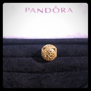 Authentic PANDORA Shine Openwork Flower Charm